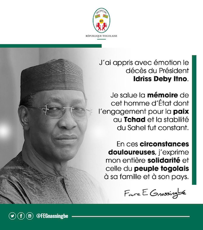 102 47559 dcs didriss deby itno le togo prsente ses condolances et salue un homme detat ocb