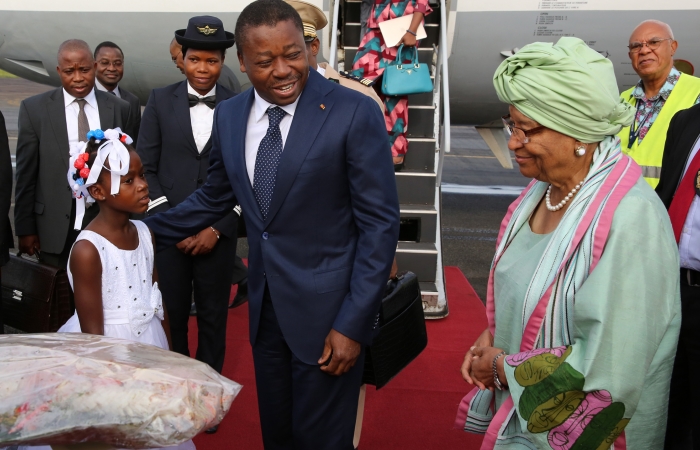 Ellen Johnson Sirleaf accueille Faure Gnassingbe a Monrovia  - 12 Avril 2017 b
