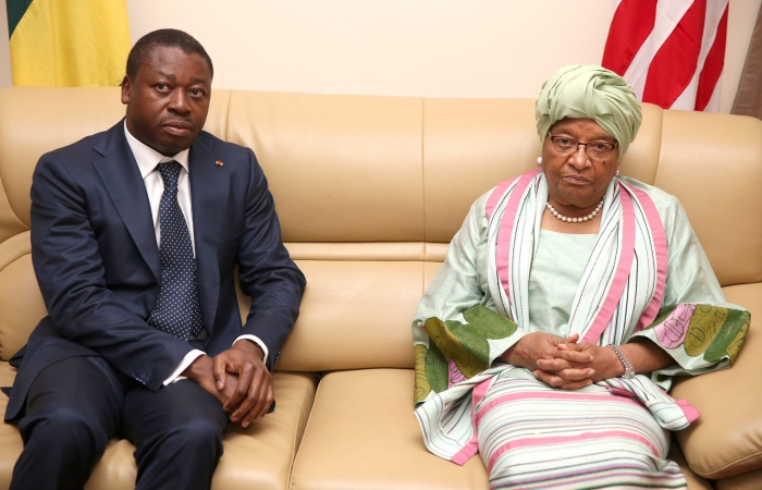 Ellen Johnson Sirleaf et Faure Gnassingbe a Monrovia  - 12 Avril 2017