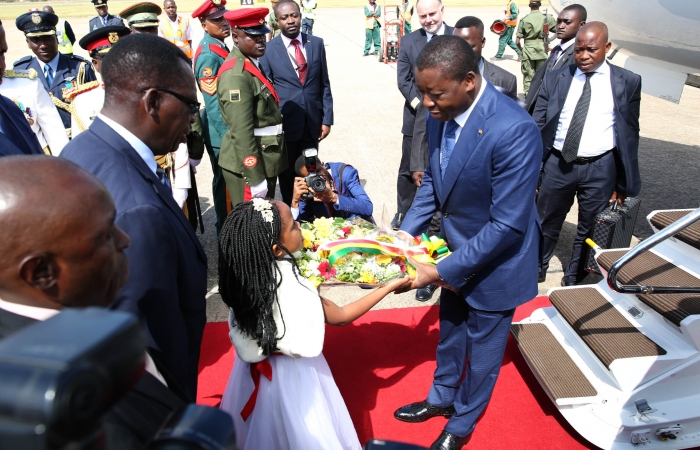 Faure Gnassingbé accueilli à son arrivée à Lusaka par son homologue Edgar Lungu - 8 mai 2017