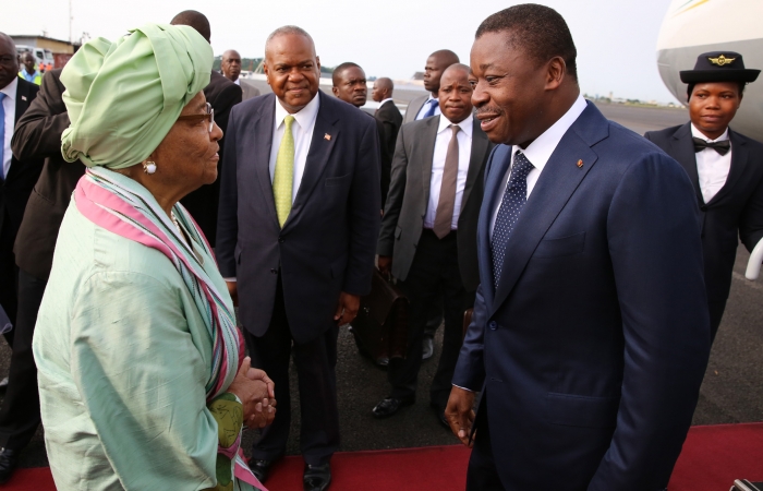 Ellen Johnson Sirleaf accueille Faure Gnassingbe a Monrovia  - 12 Avril 2017 c