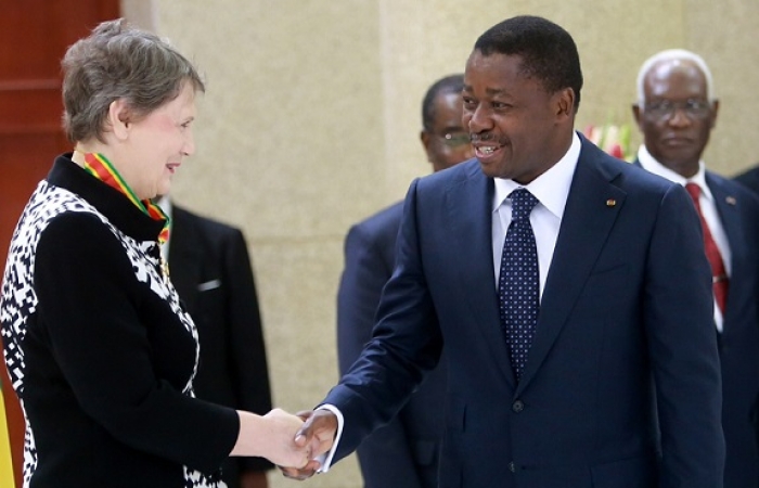 29 Mars 2017 : Mme Helen Clark, Administrateur du PNUD, élevée au rang de Commandeur de l'Ordre du Mono par le Chef de l'Etat Faure Gnassingbé  (2)