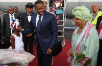 Ellen Johnson Sirleaf accueille Faure Gnassingbe a Monrovia  - 12 Avril 2017 b