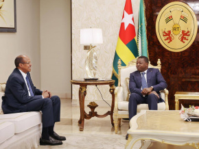 Paix et int&eacute;gration africaine : le pr&eacute;sident de la Commission de l&rsquo;UA re&ccedil;u &agrave; Lom&eacute;