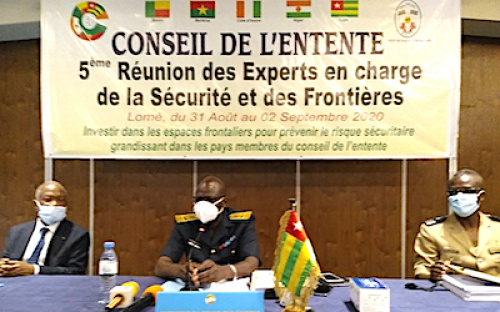 Les experts de la sécurité et des frontières du Conseil de l’Entente en réunion à Lomé