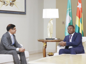 L&#039;ambassadeur de l&#039;Inde en fin de mission au Togo