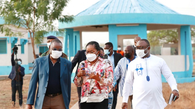 A Gando, un nouveau centre hospitalier en construction