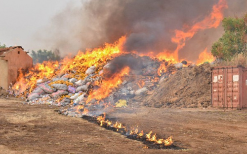 Lutte anti-drogues : plus de 5 tonnes de produits illicites incin&eacute;r&eacute;es