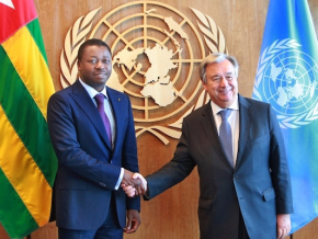 Faure Gnassingbé rencontrera Antonio Guterres en marge de l&#039;AG de l&#039;ONU