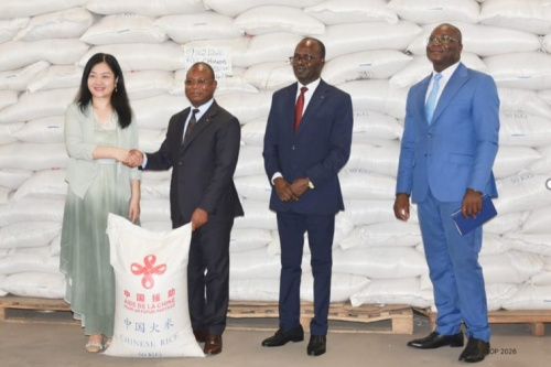S&eacute;curit&eacute; alimentaire : le Togo b&eacute;n&eacute;ficie d&rsquo;un don de 2525 tonnes de riz de la Chine