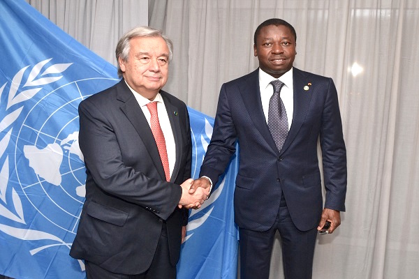 Antonio Guterres félicite le Chef de l’Etat pour son implication dans les questions de paix, de sécurité et de développement
