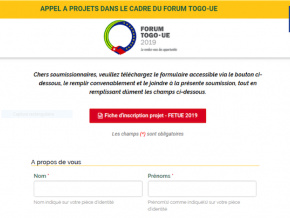 100 projets bancables à sélectionner pour le forum Togo-UE : soumettez votre candidature !