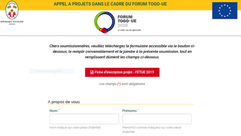 100 projets bancables à sélectionner pour le forum Togo-UE : soumettez votre candidature !