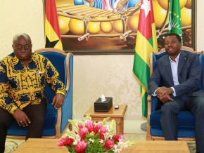 Le président ghanéen Nana Akufo-Addo est à Lomé pour l’ouverture du dialogue politique inter-togolais