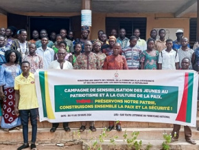 Citoyenneté :  800 jeunes sensibilisés au patriotisme et à la culture de la paix