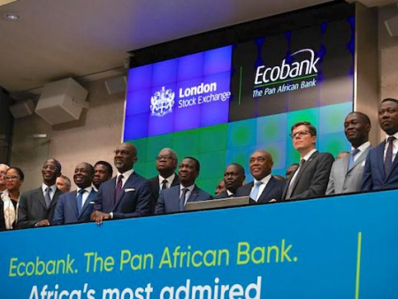 Une délégation d’officiels a pris part à Londres à la célébration de l’émission d’Eurobonds du groupe Ecobank