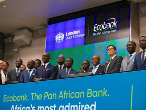 Une délégation d’officiels a pris part à Londres à la célébration de l’émission d’Eurobonds du groupe Ecobank