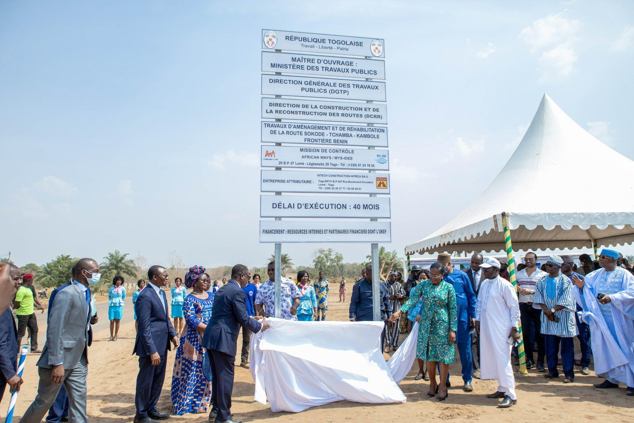 Lancement des travaux de réhabilitation de la route Sokodé-Tchamba-Frontière Bénin