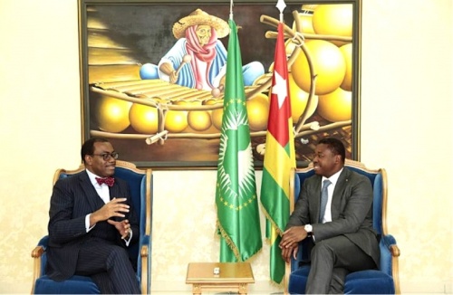Echanges entre Faure Gnassingbé et Akinwumi Adesina sur le développement des agropoles